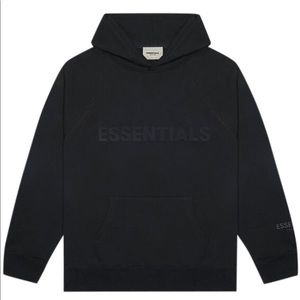 Fear of God Essentials Black Hoodie XXS